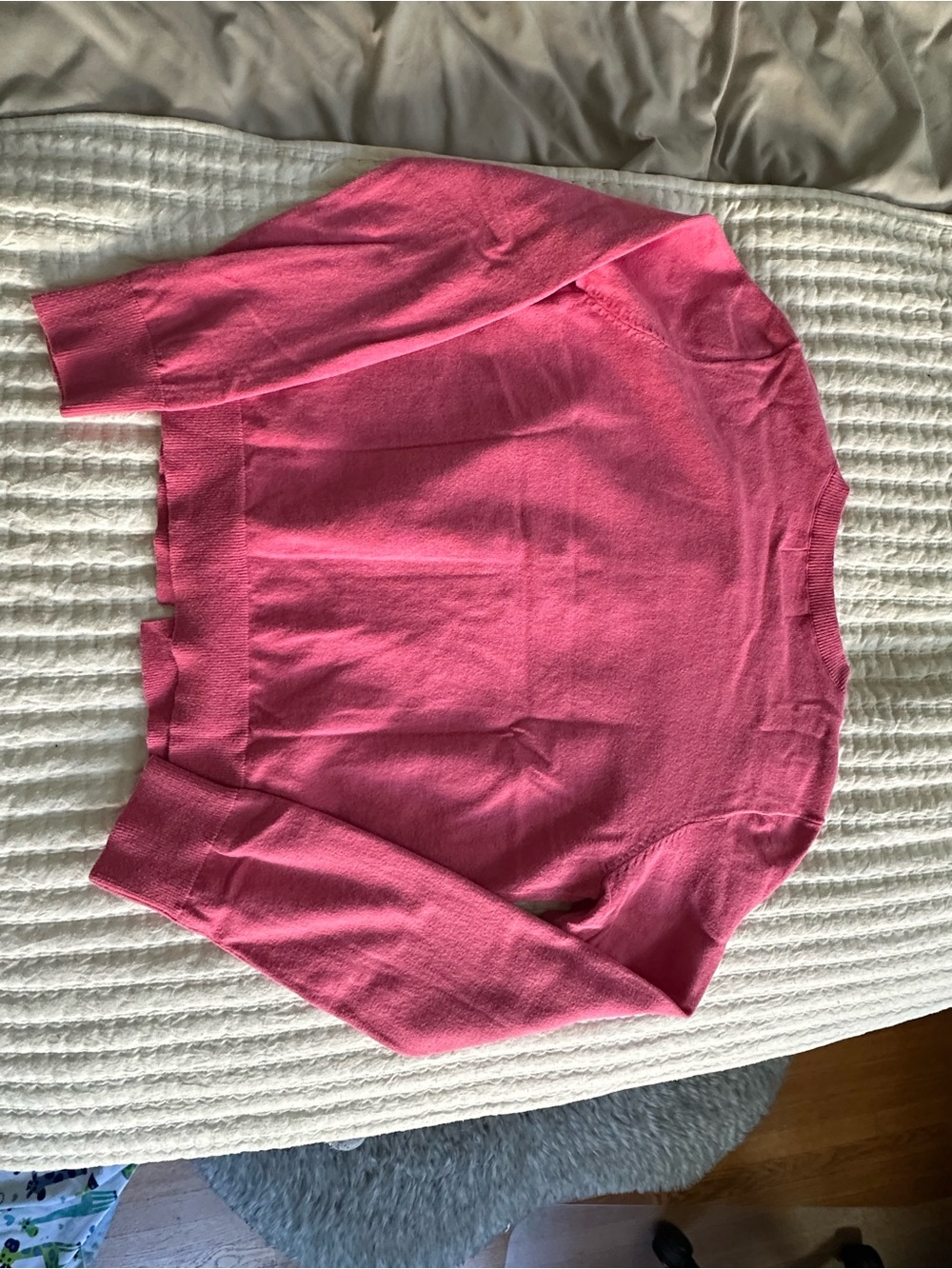 Old Navy Bright Pink Men's Button-Up Cardigan - Picture 2 of 3